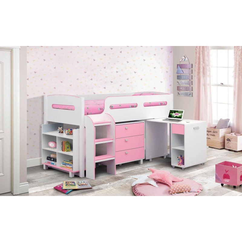 Julian Bowen Pink Kimbo Cabin/Sleeper Bed