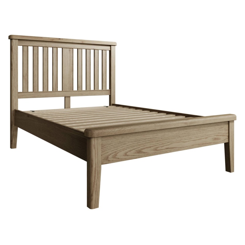 Hexham Bed With Wooden Headboard & Low End Footboard Set