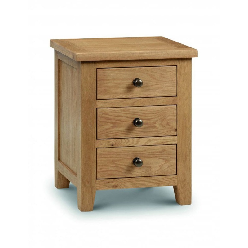 Julian Bowen Marlborough Oak 3 Drawer Bedside