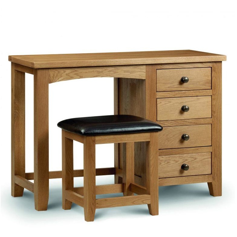Julian Bowen Marlborough Oak Single Pedestal Dressing Table