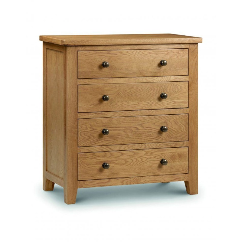 Julian Bowen Marlborough Oak 4 Drawer Chest