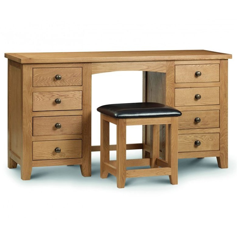 Julian Bowen Marlborough Oak Twin Pedestal Dressing Table