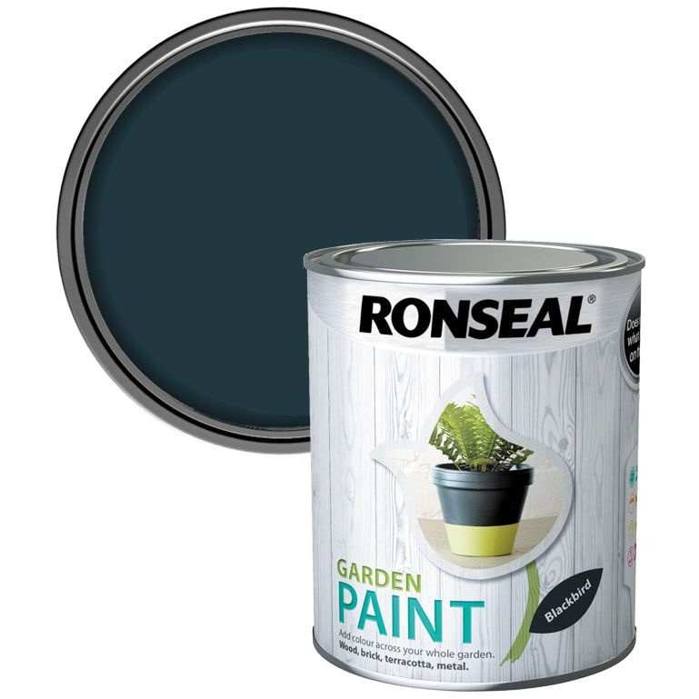 Ronseal Garden Paint Blackbird 0.75L