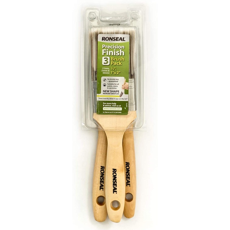 Ronseal Precision Finish Brush 3 Pack