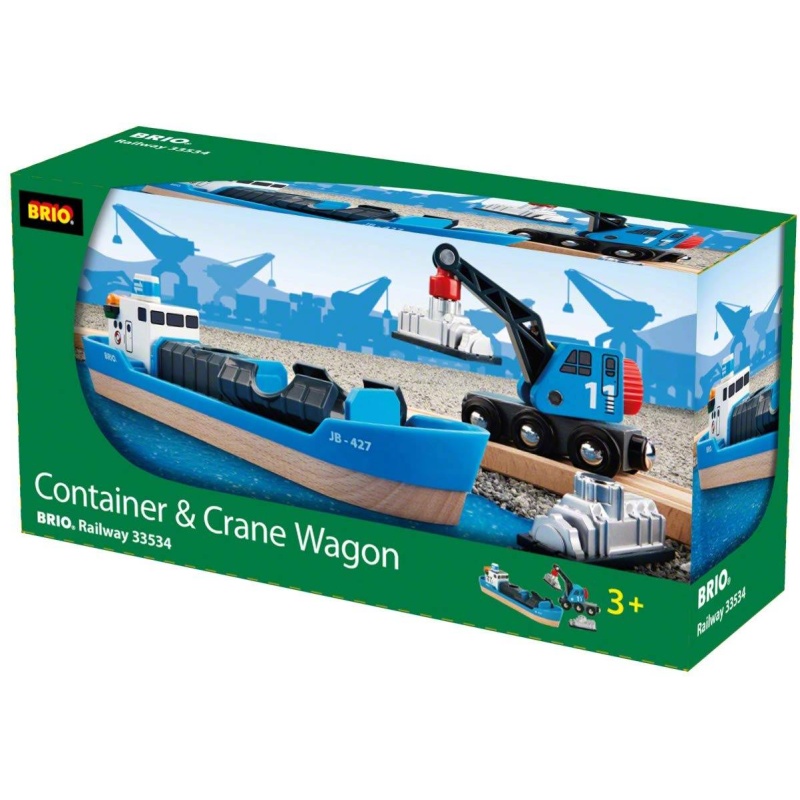 BRIO Freight Ship and Crane 33534