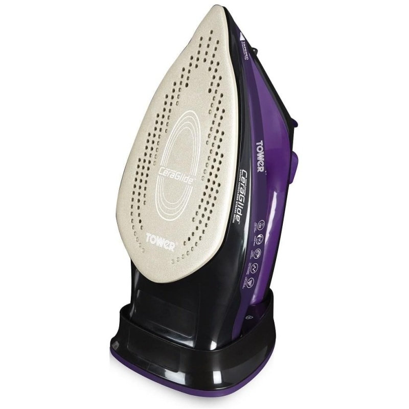 Tower Purple T22008 2400W Cord-Cordless Steam Iron