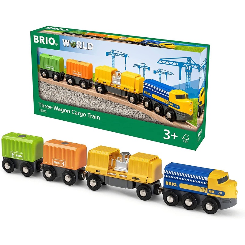 Brio World - 33982 Three Wagon Cargo Train