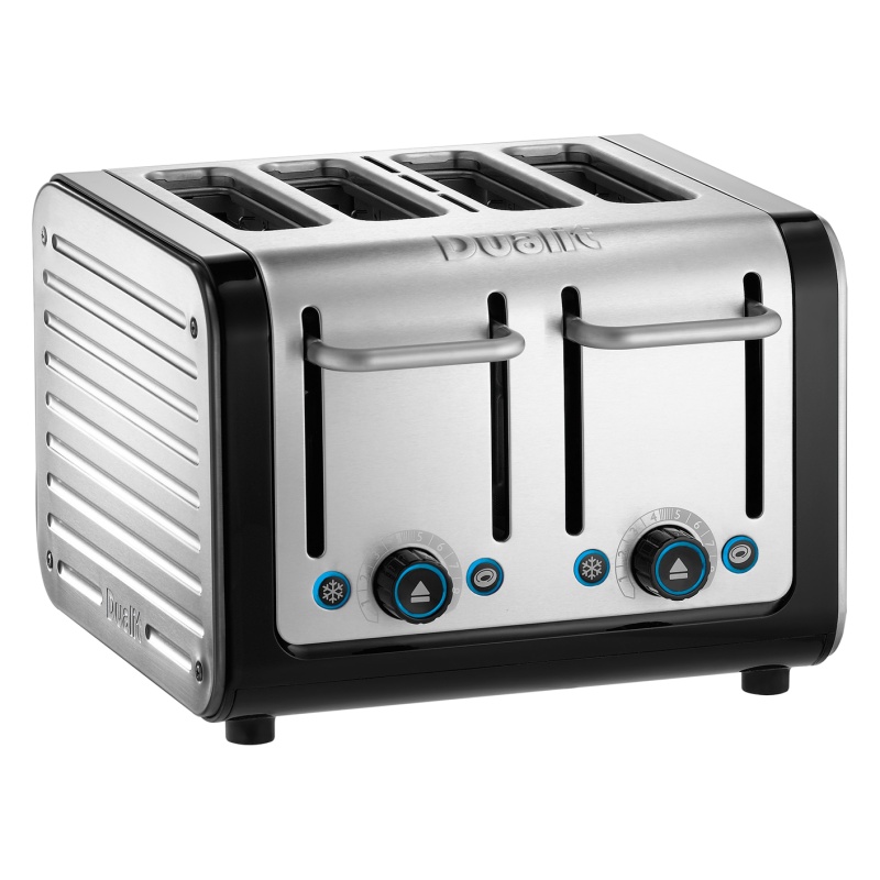 Dualit 4 Slice Architect Toaster - Black & Brushed Stainless Steel