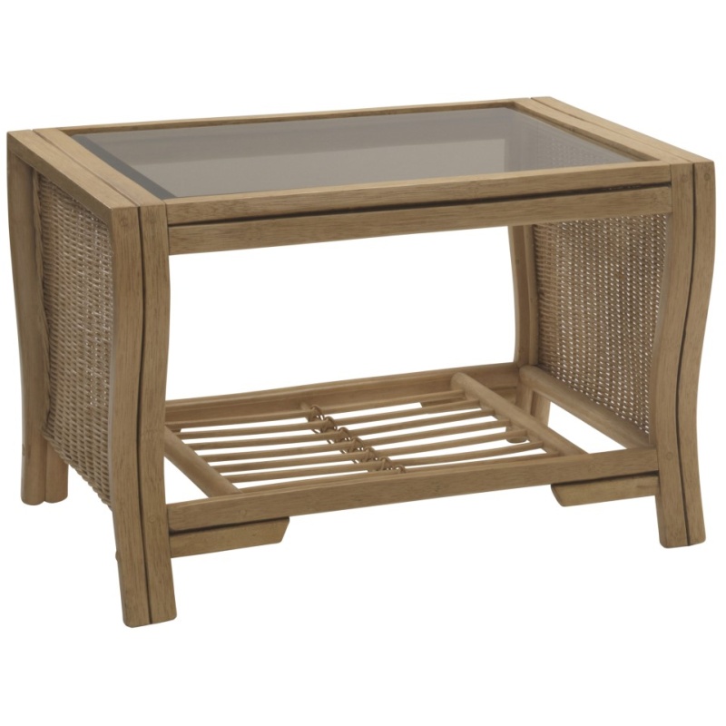 Desser Opera Light Oak Coffee Table & Glass