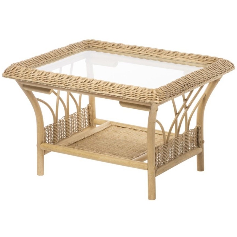 Desser Viola Light Oak Coffee Table & Glass