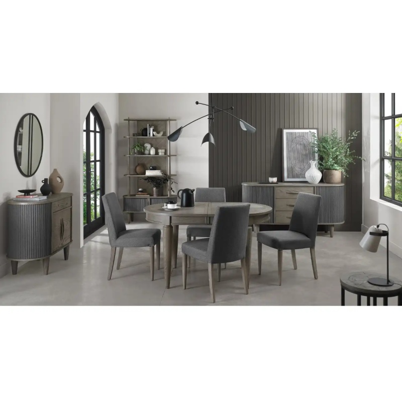 Downtown Markham Silver Grey 4-6 Oval Extending Dining Table