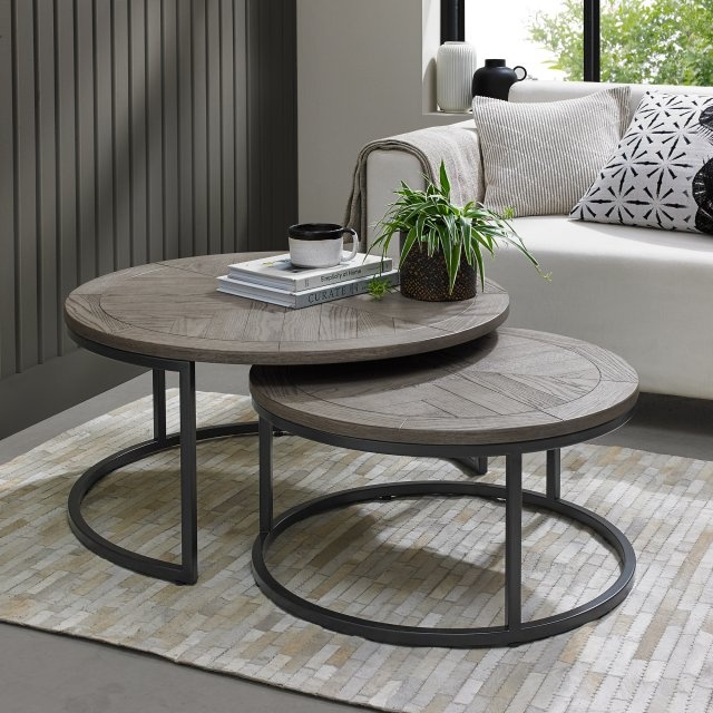 Markham Silver Grey Coffee Table Nest