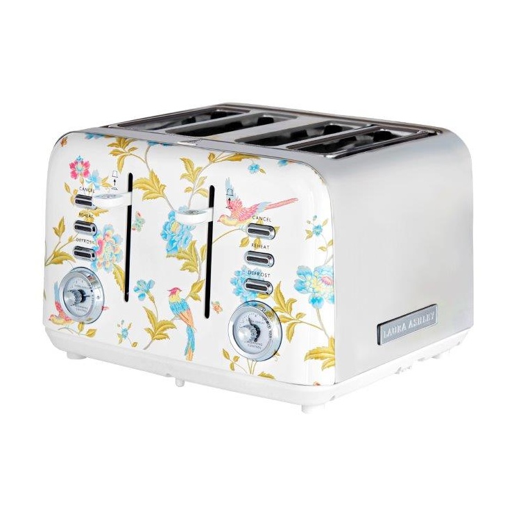 Laura Ashley VQSBT583WSUK Elveden 4 Slice Toaster - White