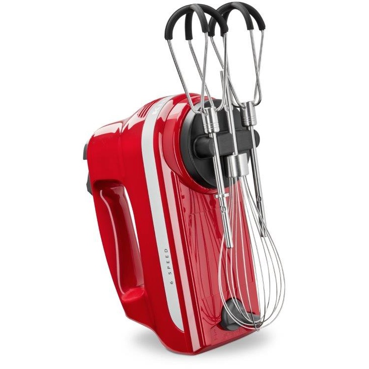 KitchenAid 5KHM6118BER 6 Speed Hand Mixer Flex Edge - Empire Red