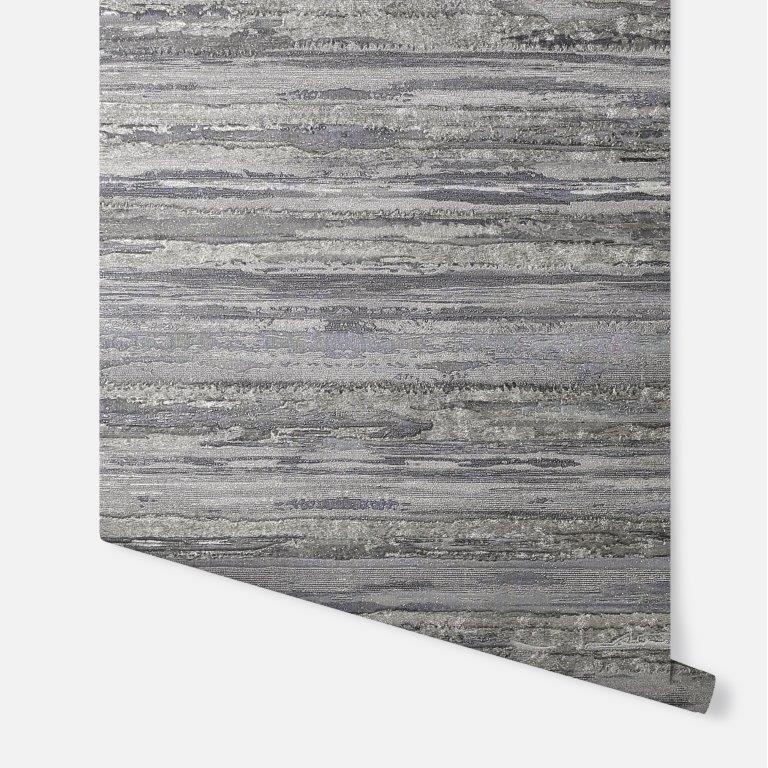 Pewter Sahara Metallic Wallpaper - Sand Layers Wallpaper