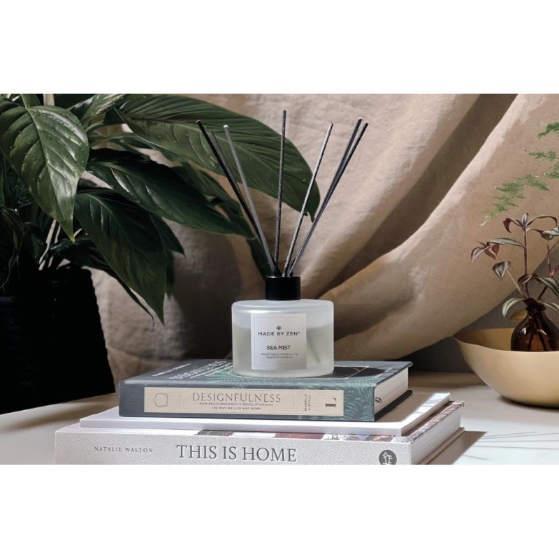 Made By Zen Orange/Amber/Black Sea Mist Luxury Reed Diffuser