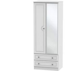 Nocton Tall 2ft6in 2 Drawer Mirror Wardrobe