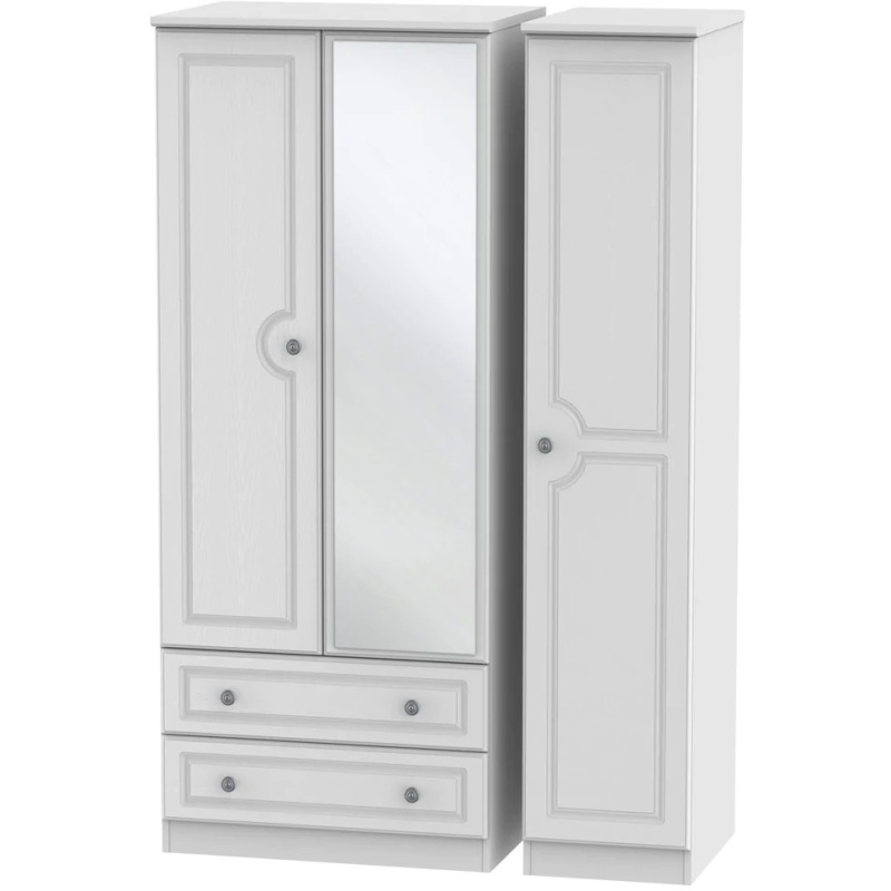 Nocton Triple 2 Drawer Mirror Wardrobe