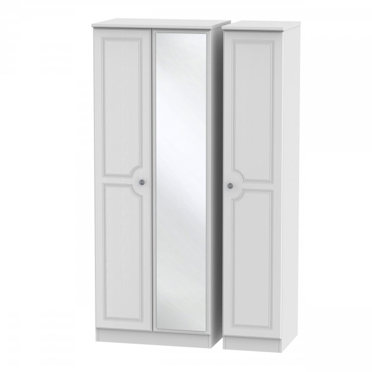 Nocton Tall Triple 2 Drawer Mirror Wardrobe