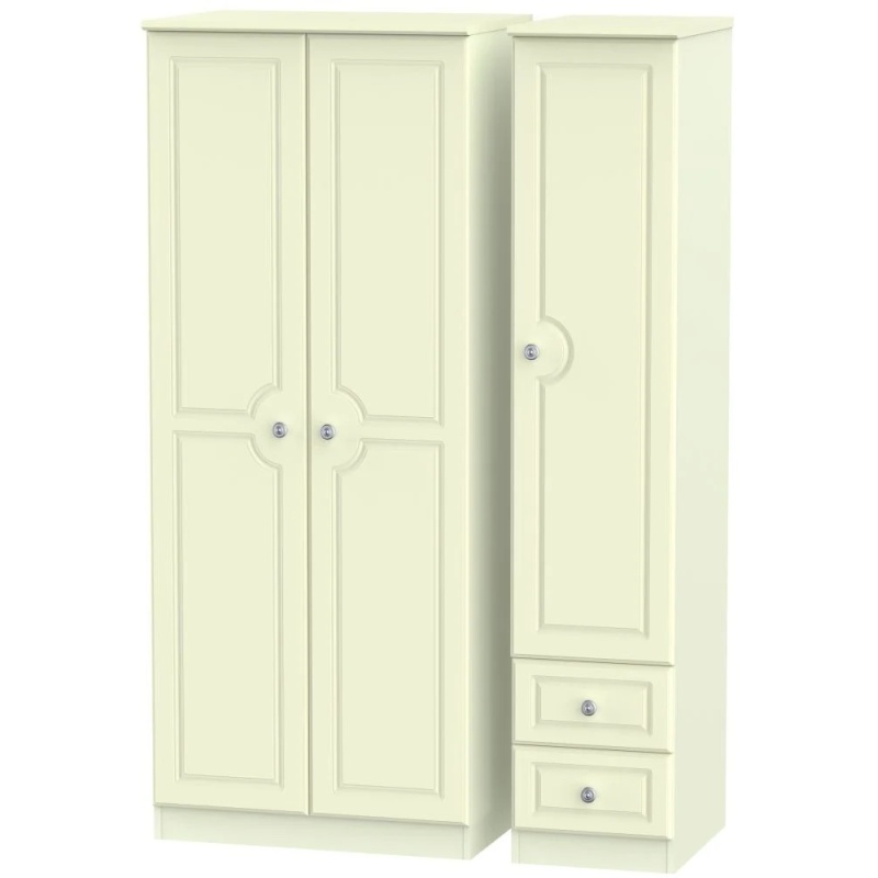 Nocton Triple Plain + Drawer Wardrobe