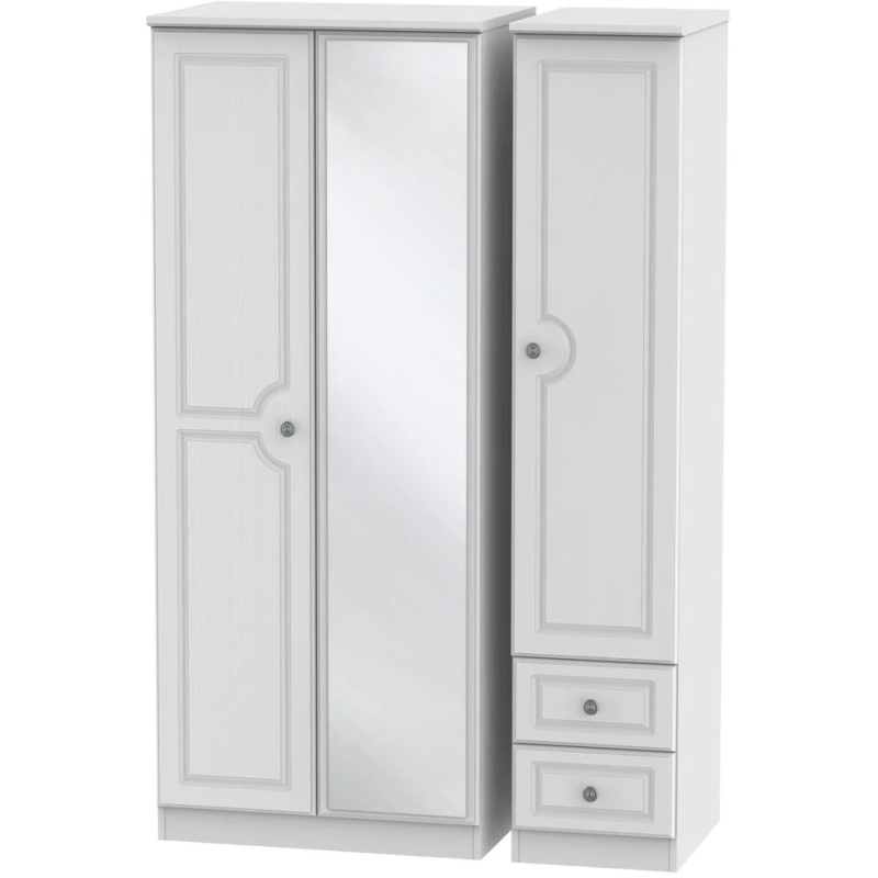 Nocton Triple Mirror + Drawer Wardrobe