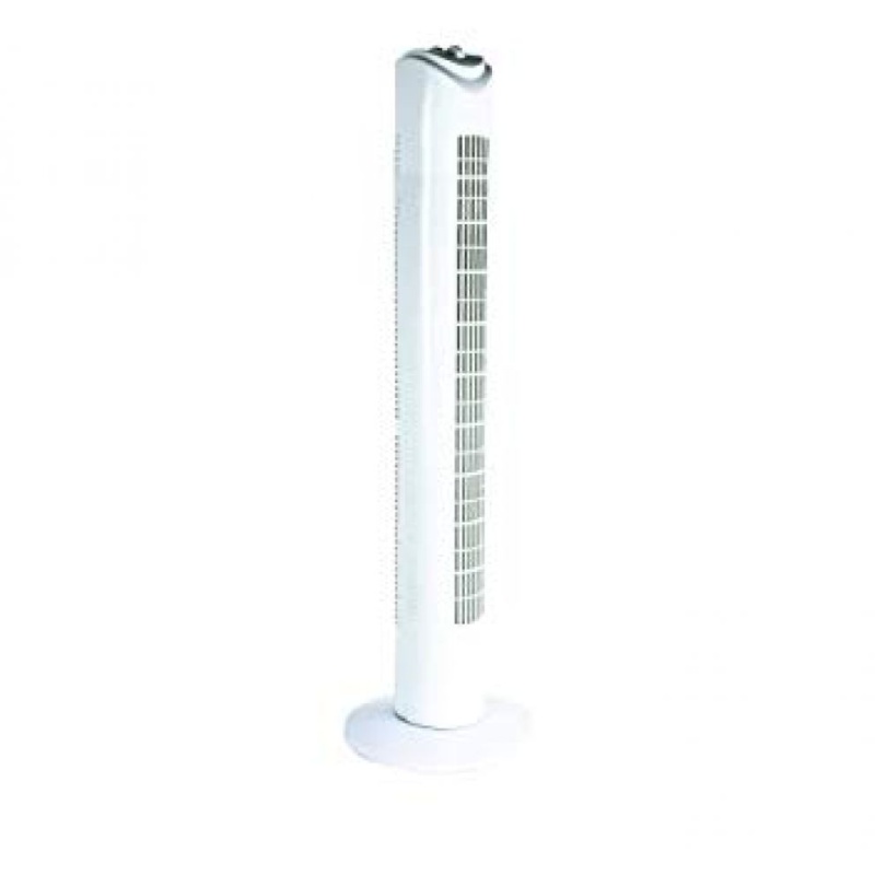 Status 29-inch Oscillating White Tower Fan