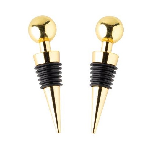 Taylors Eye Witness Taproom Wine Stopper Gold Ball Set Of 2