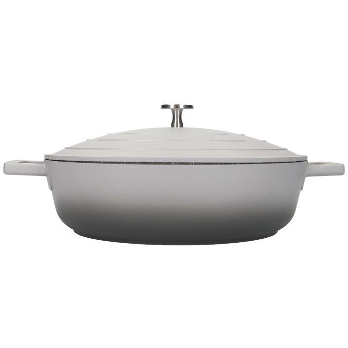 Masterclass Cast Aluminium Shallow Casserole Dish 28cm Grey