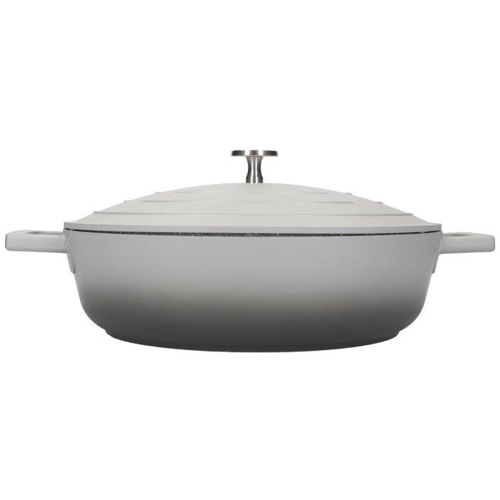 Masterclass Grey Cast Aluminium Shallow Casserole Dish 28Cm