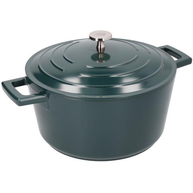 Masterclass Cast Aluminium Casserole Dish 24cm Green