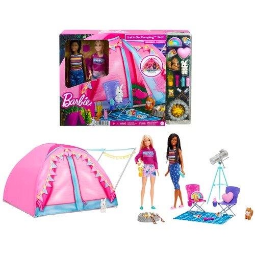 Barbie Let's Go Camping Tent Playset & Dolls