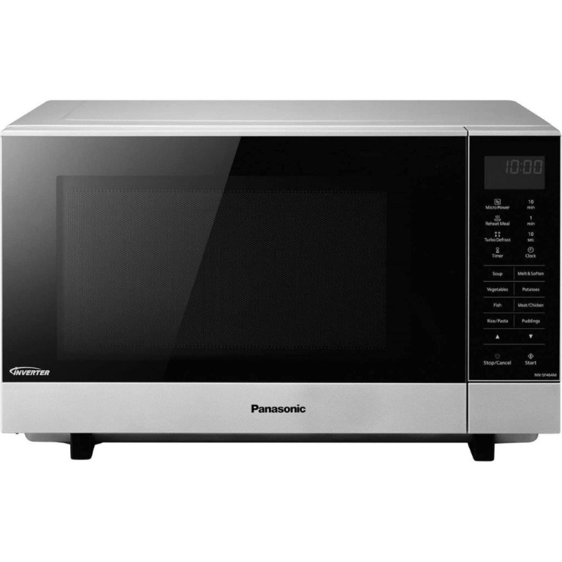 Panasonic Silver Nn-Sf464mbpq 1000W Large Flatbed Solo Microwave 27L