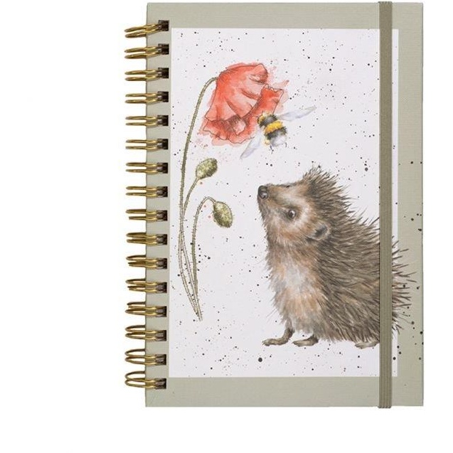Wrendale A5 Spiral Bound Notebook Hedgehog & Bee