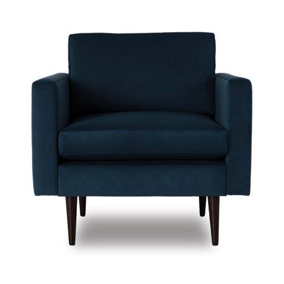 Swyft Fauteuil en velours bleu Model 01 - 