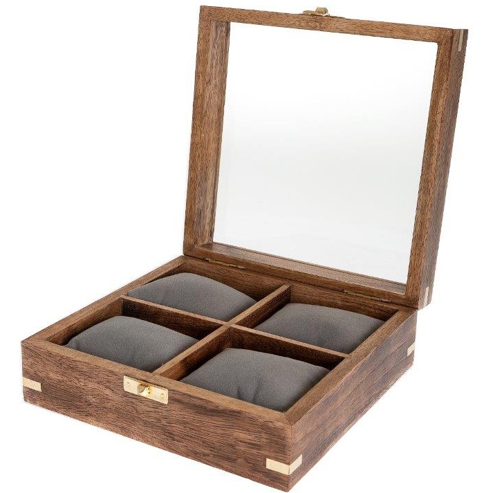 Harvey Makin Wooden Watch Box Holds 4 Watches