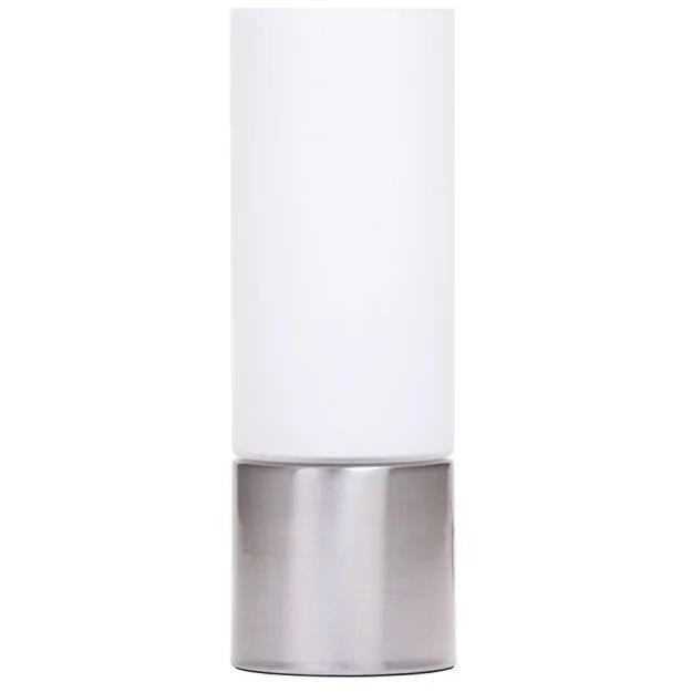 Bhs Tilly Cylinder Touch Lamp - Satin Nickel/Satin Opal Glass
