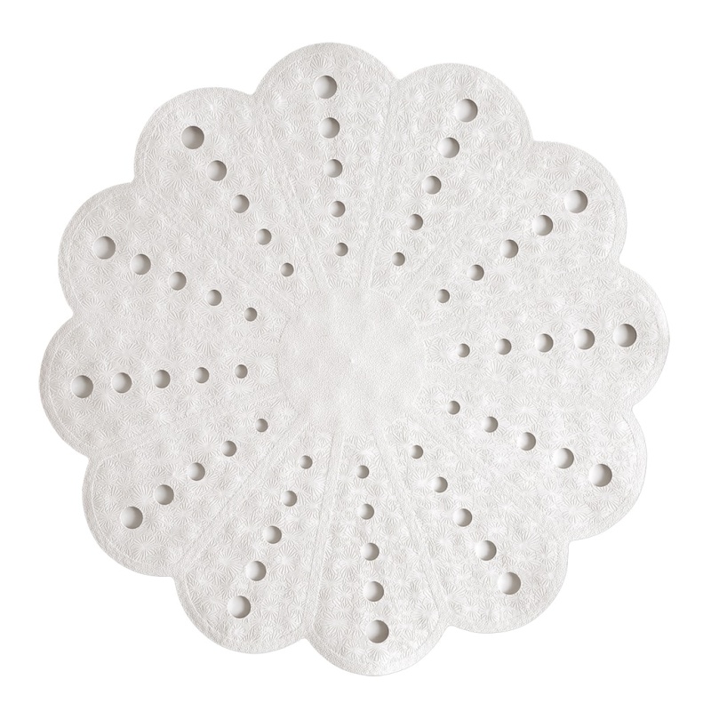 Showerdrape Petal Shower Mat 54 x 54cm - White