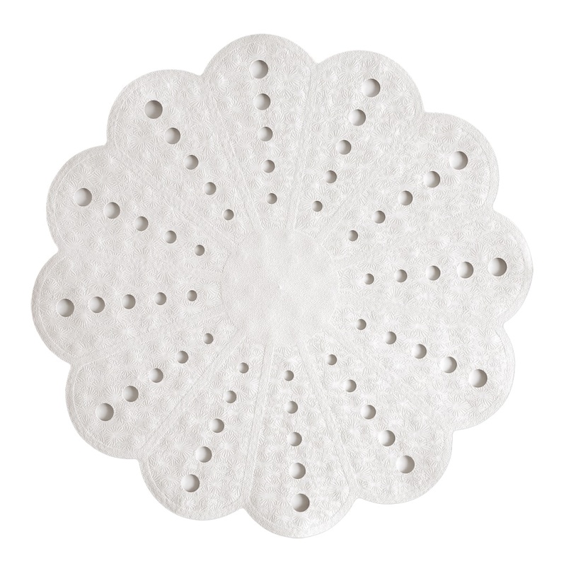 Showerdrape White Petal Shower Mat 54 X 54Cm