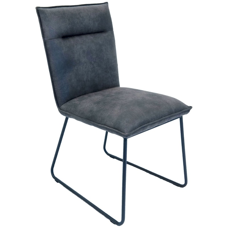 Manhattan Dining Chair - Grey Suede