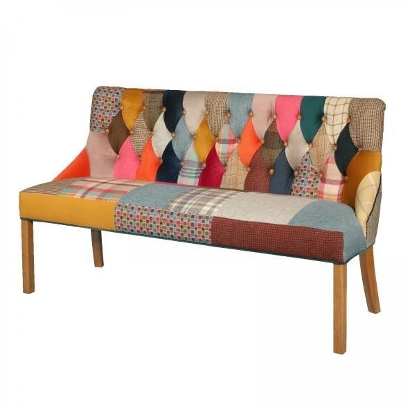 Jester Harlequin Patchwork Bench