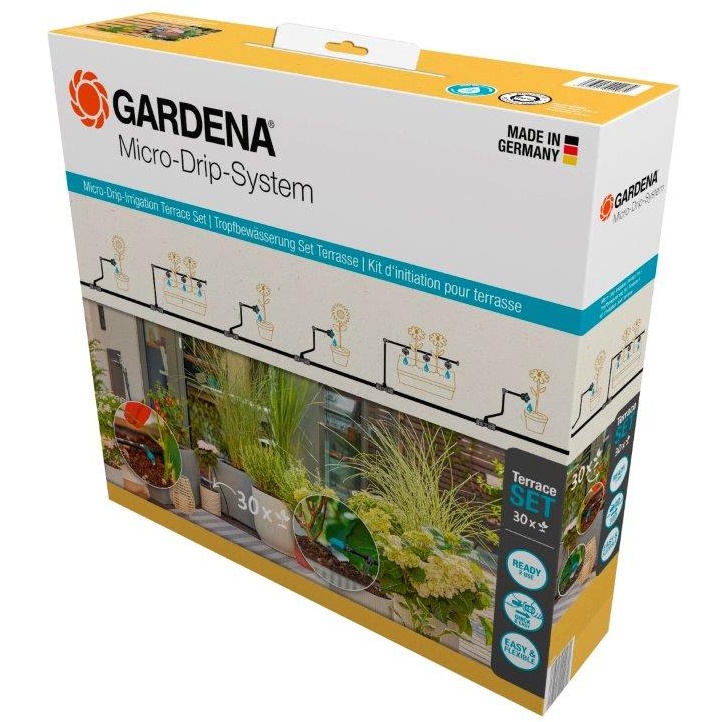 Gardena Start Set Micro-Drip-Irrigation Terrace Set (30 Plants)