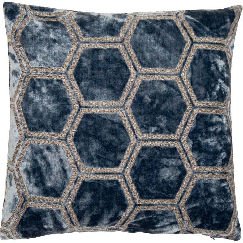 Malini Ivor Blue Cushion 56cm x 56cm