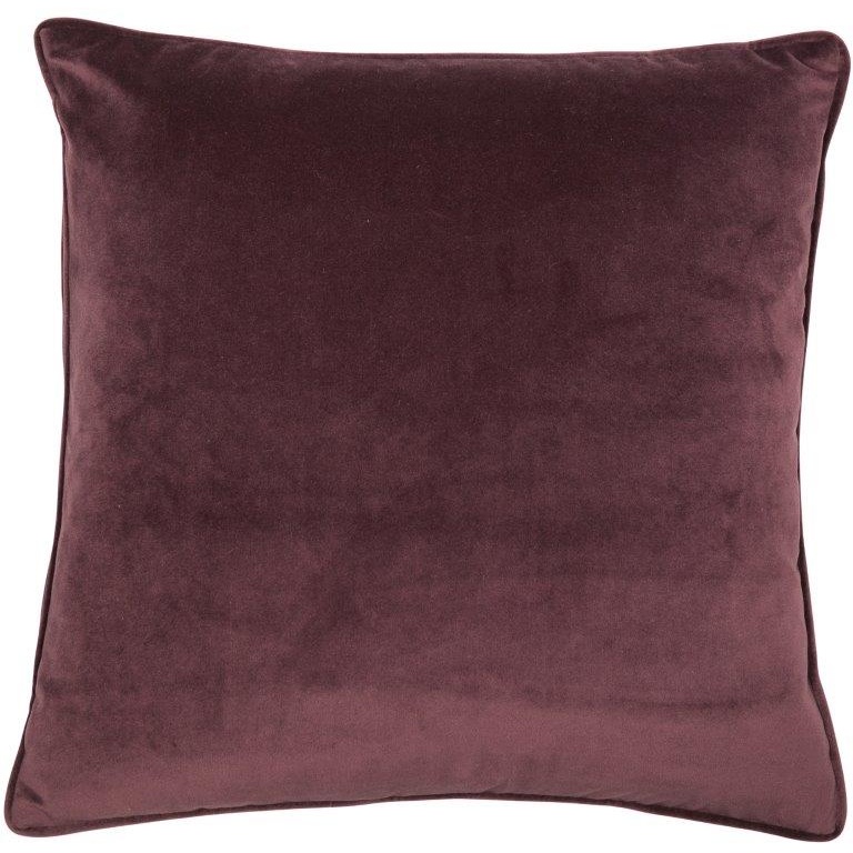Malini Luxe Velvet Aubergine Cushion 43cm x 43cm