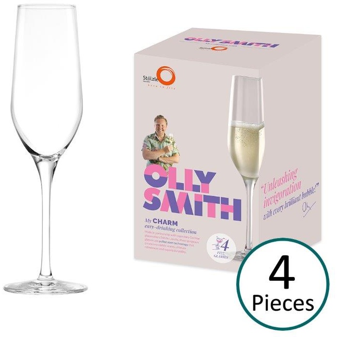 Olly Smith Champagne Flutes Set of 4