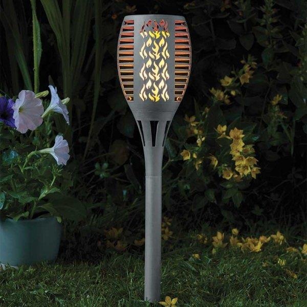 Smart Garden Solar Cool Flame Compact Torch Slate 4 Piece Carry Pack