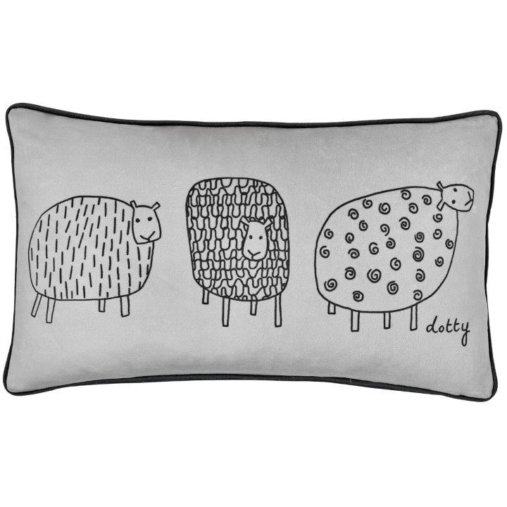 Fusion Dotty Sheep Natural Filled Cushion