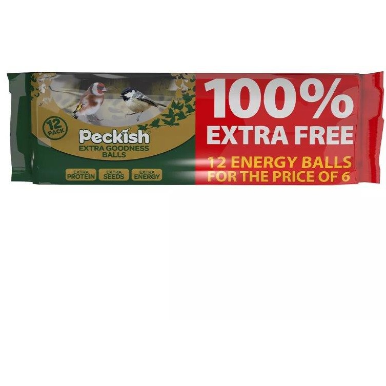 Peckish Extra Goodness Wild Bird Energy Balls - 6+6 Extra Free