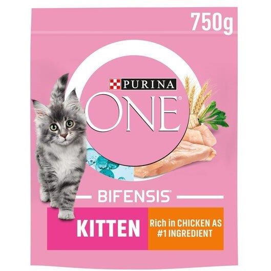 Purina One Kitten Chicken Dry Cat Food - 750g