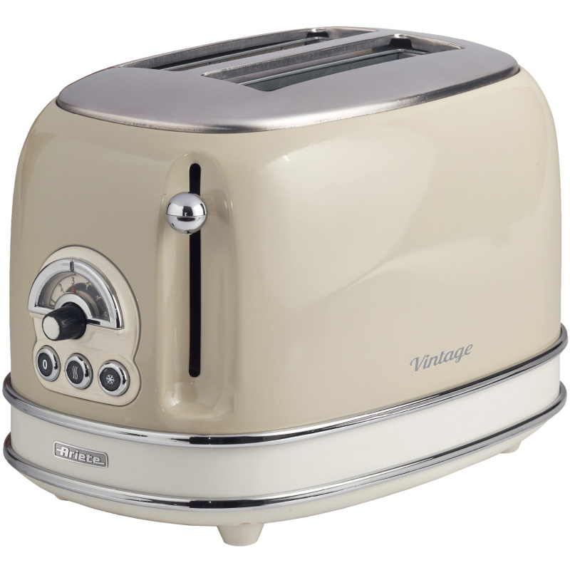 Ariete AR5513 Vintage 2-Slice Toaster - Cream - 6 Browning Levels - Defrost, Cancel, Reheat Functions - Retro Design - Image 5