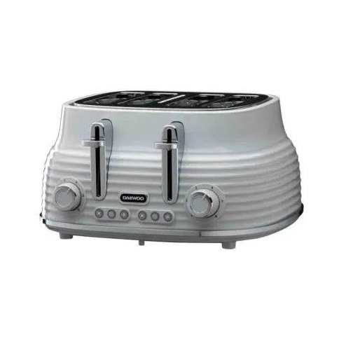 Daewoo SDA2484GE Sienna 4 Slice Toaster - Grey